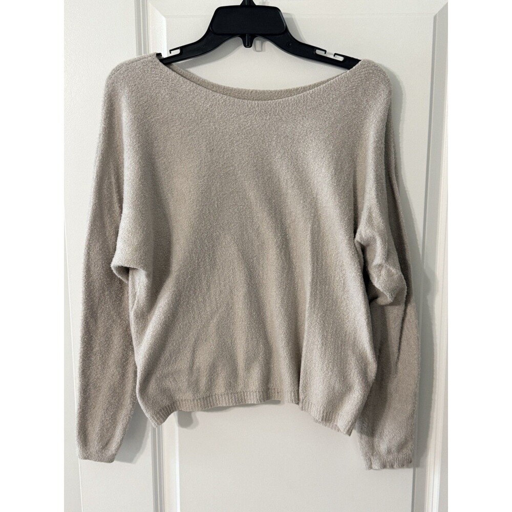 Rachel Zoe Pullover Sweater | Beige | Wide V-Neck | XL